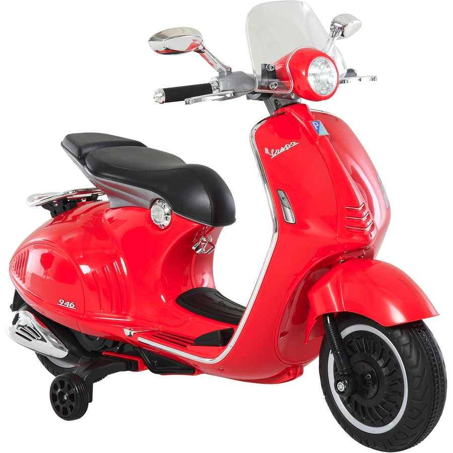 HOMCOM Elektrisches Kindermotorrad als Vespa rot