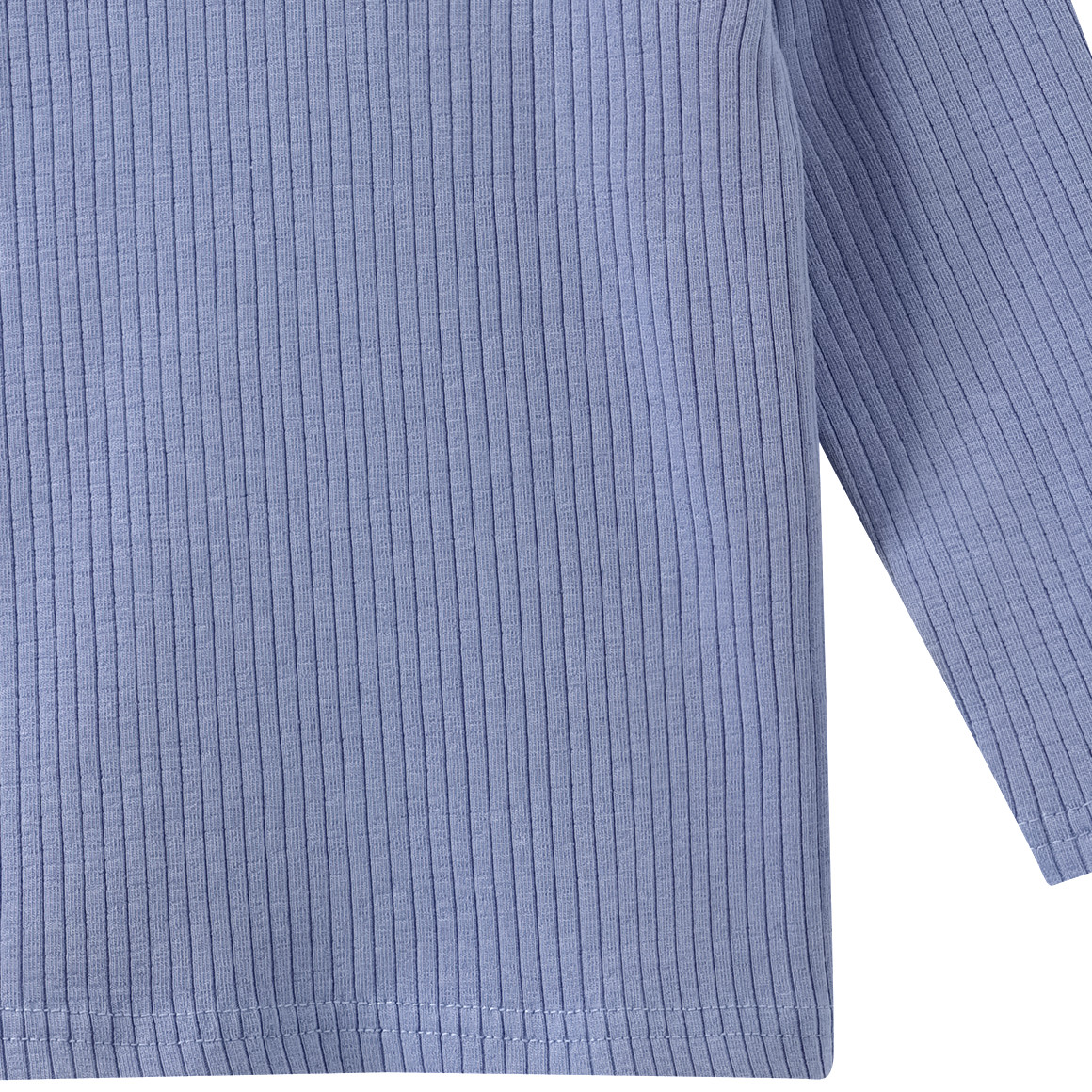Topomini Pure Collection Newborn Langarmshirt mit Rippstruktur dunkelblau