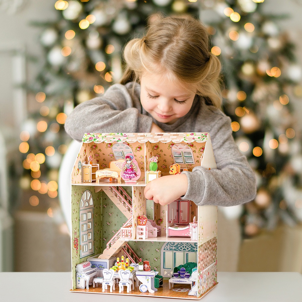 Verträumtes Puppenhaus-3D-Puzzle