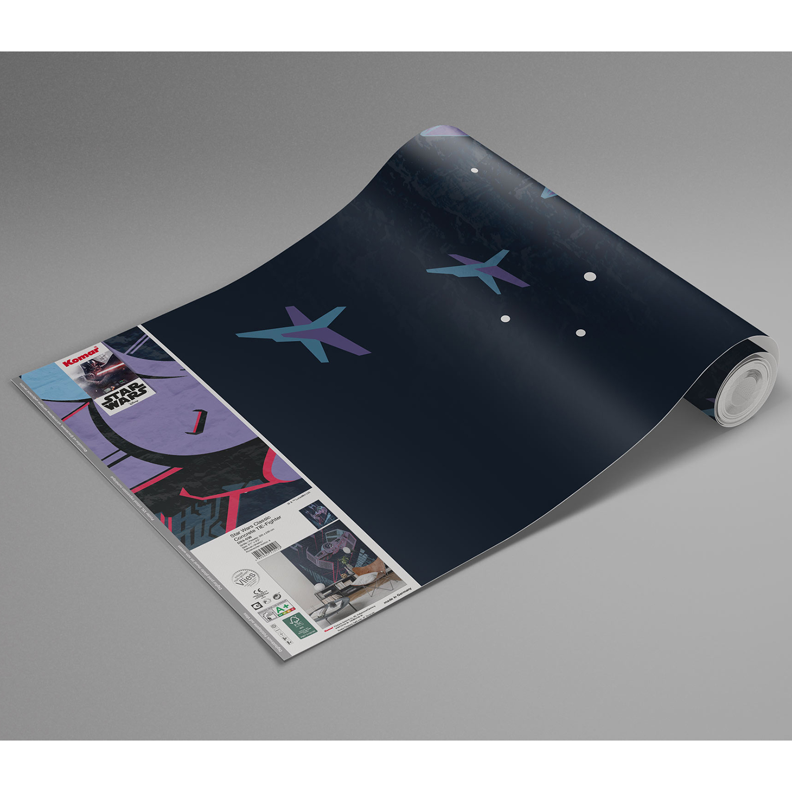 Vlies-Fototapete STAR WARS CONCRETE TIE-FIGHTER - 200x280 cm