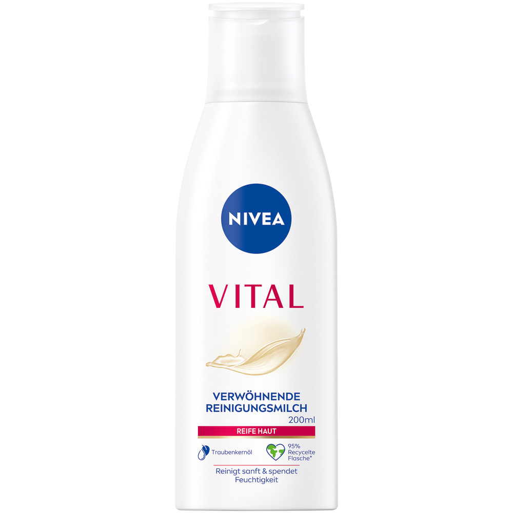Nivea Vital Reinigungsmilch<br>200 ml, Flasche, Milch
