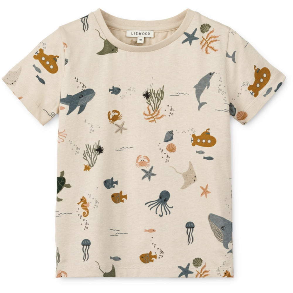 Køb LIEWOOD Sea Creature / Sandy Apia Printed Shortsleeve T-Shirt