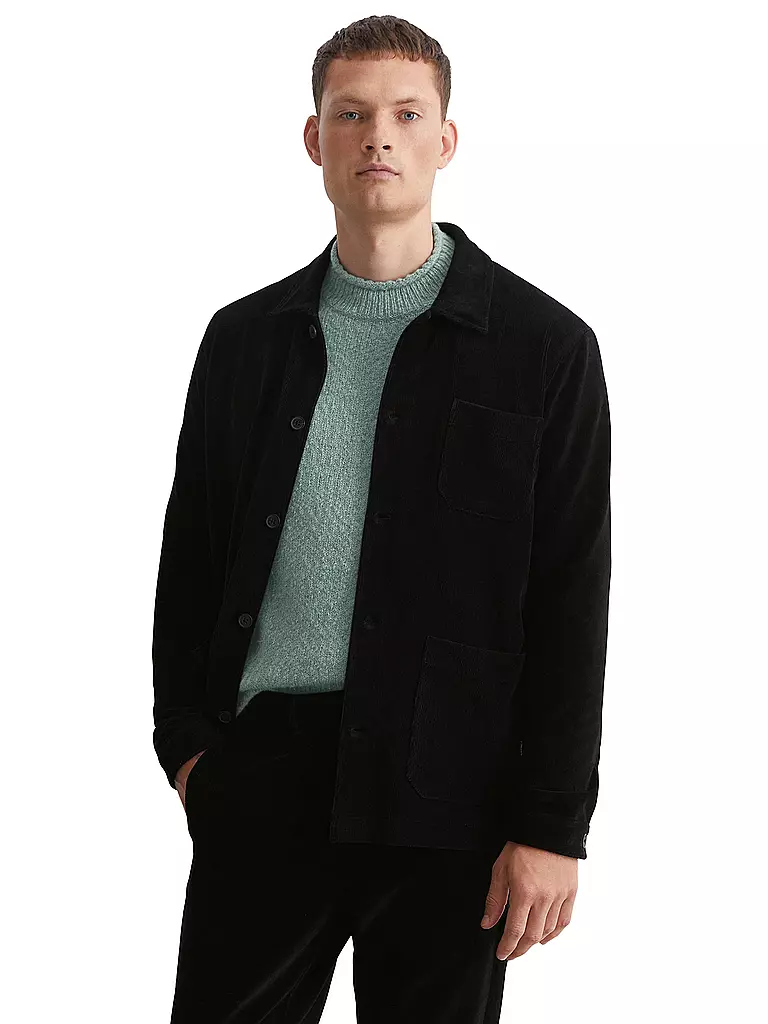 MARC O'POLO Samtjacke  schwarz