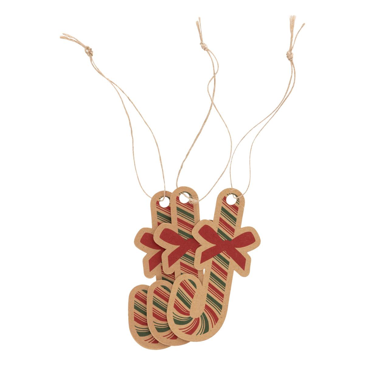 LOT 12 ETIQUETTES CADEAUX A ACCROCHER KRAFT