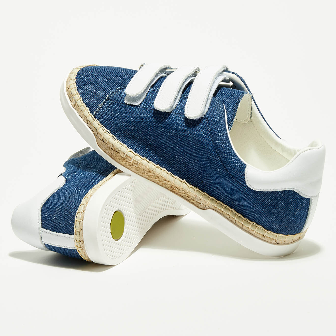 Canal Saint Martin Baskets espadrilles en Cuir Lancry jean
