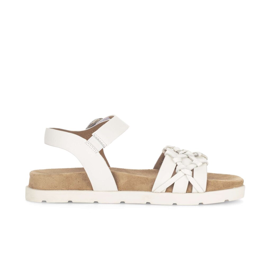 Sandal met riempjes crème