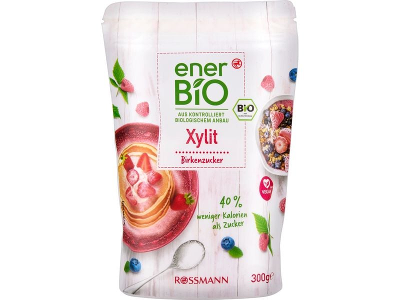 enerBIO Xylit 300 g Natürlicher Zuckerersatz mit vollem Geschmack und weniger Kalorien