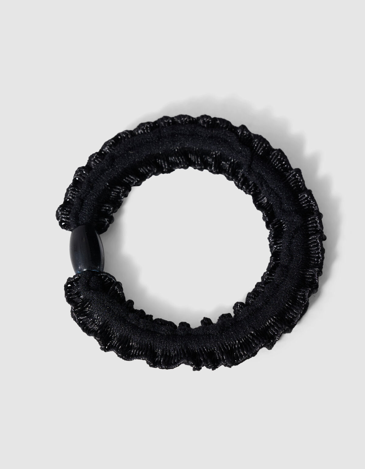 Small Ruffle Haarelastiek Zwart