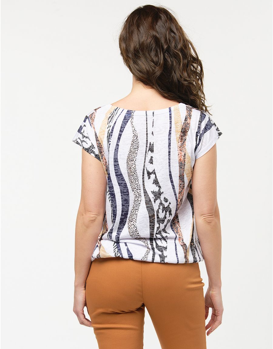 T-shirt blanc imprimé