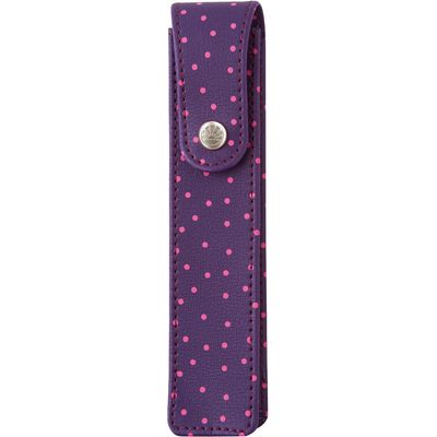 Oberthur Miss - Étui simple pour stylo - violet/pois fuchsia