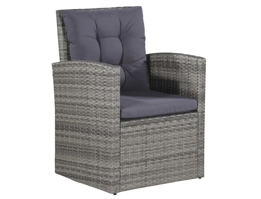 LES TENDANCES - Salon extérieur Salon de jardin-gris-3 places-160x62x87-124815