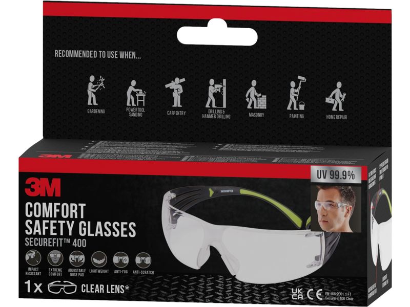 3M Schutzbrille SecureFit 400 transparent 3M SecureFitSchutzbrille klar