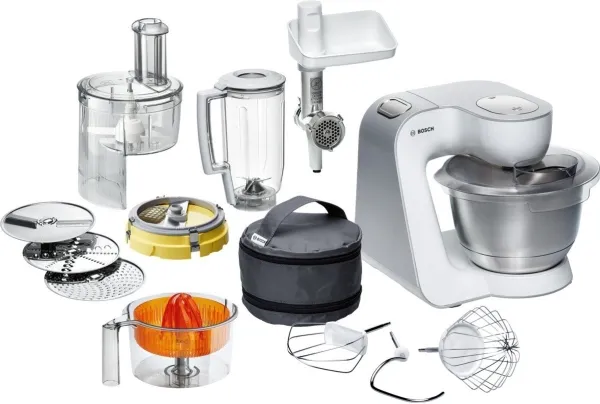 Bosch Styline MUM54251 - Køkkenmaskine - 900 W - hvid/sølv