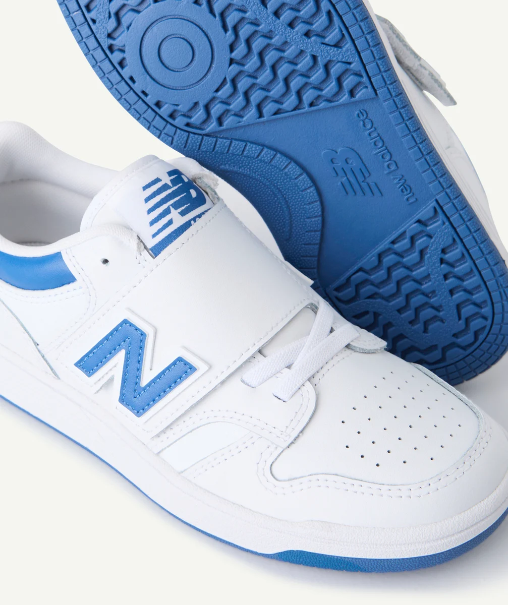 NEW BALANCEBASKETS À LACETS 480 ENFANT BLEU ET BLANC