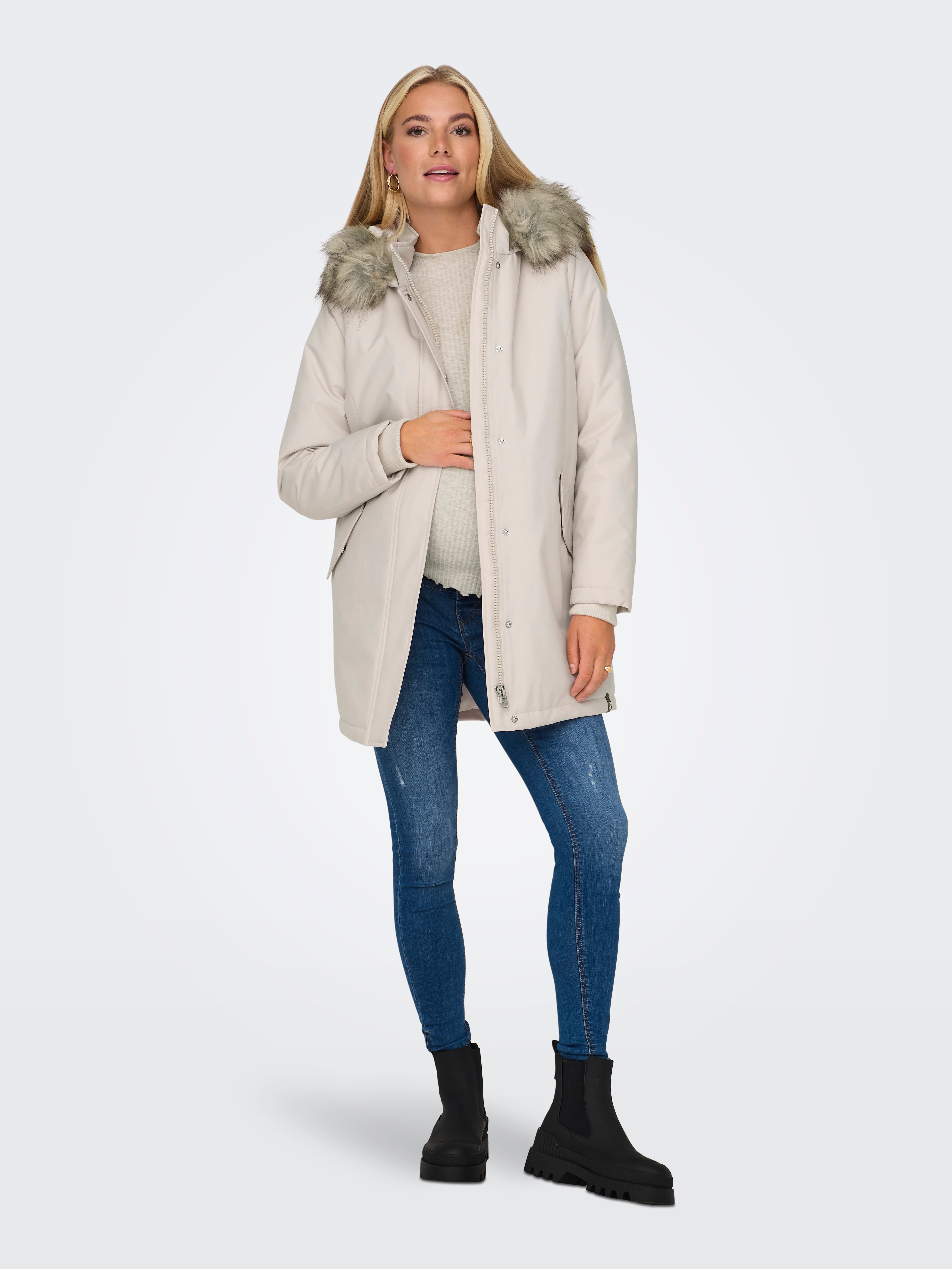 OLMNEWKATY Langer Parka Moonbeam