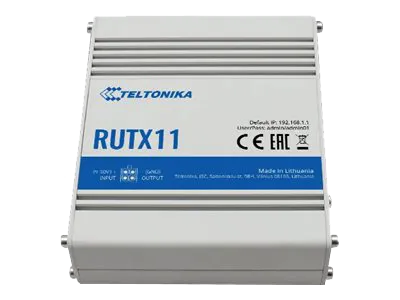 Teltonika RUTX11 - Trådløs router - WWAN 4-port switch - 1GbE - Wi-Fi 5 - DIN monterbar på skinne