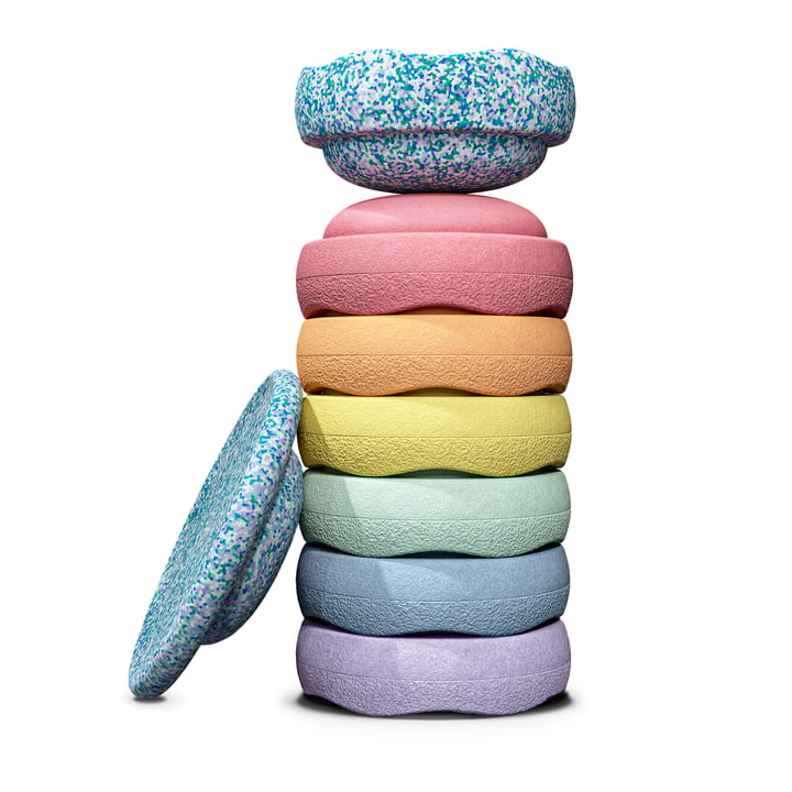 Stapelstein® - Original rainbow complete pastel, Winter Special multicolor (8er-Set)