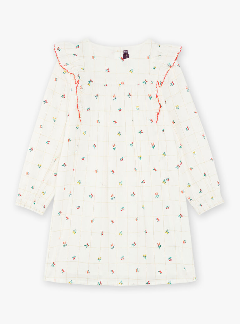 Robe écrue à volants