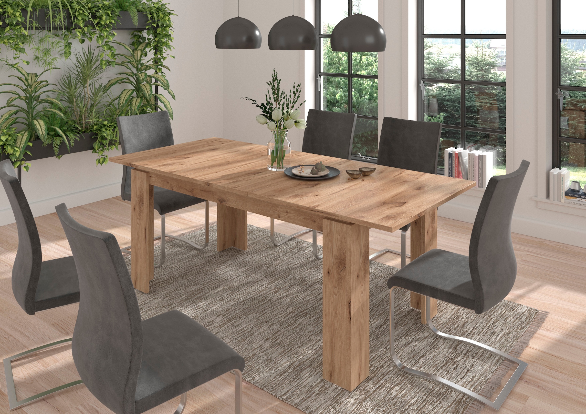 INOSIGN Esstisch »Kalmar, rechteckig, 160 cm ausziehbar auf 200 cm, inkl. Einlegeplatte« Esszimmertisch, Tisch, Küchentisch, dining table,