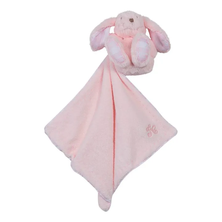 Tartine et Chocolat Doudou lange Augustin le lapin | Rose pâle
