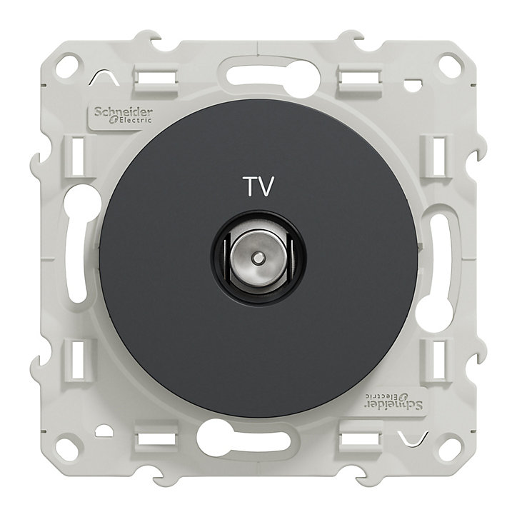 Mécanisme prise TV Schneider Electric Odace anthracite