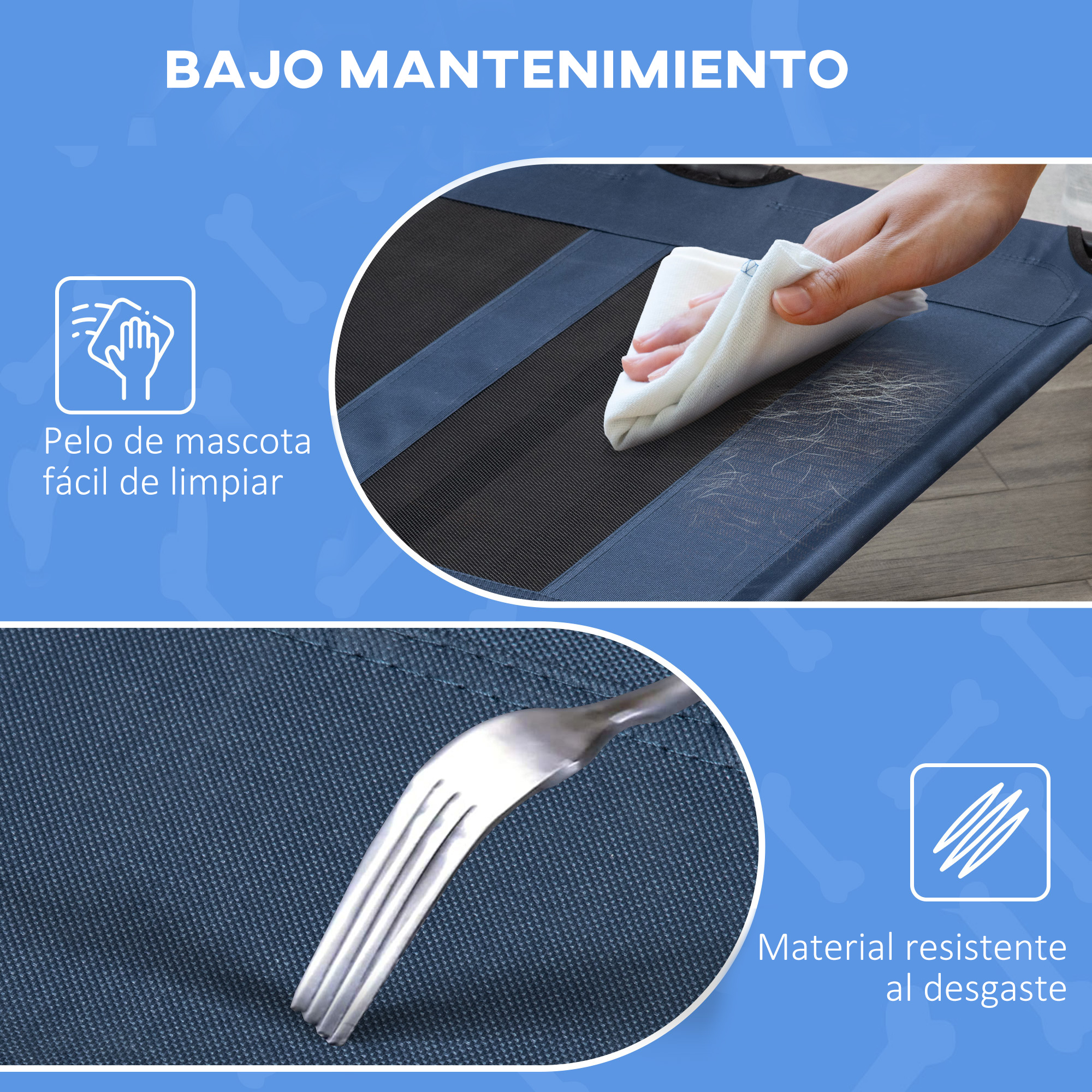 Cama elevada respirável para cães PawHut