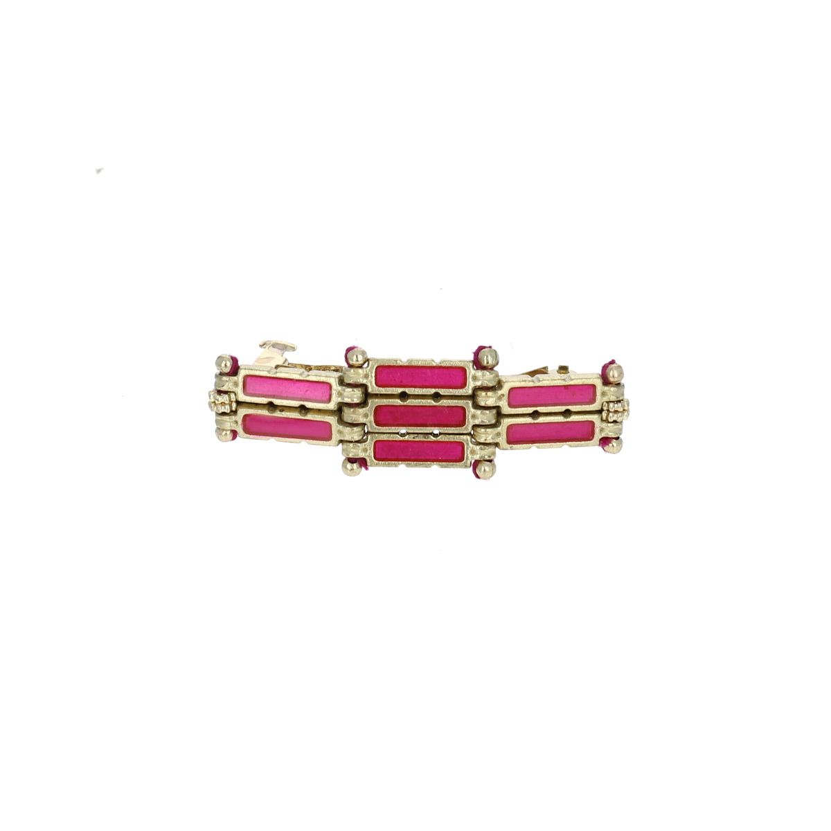 Petite barrette rose Arya - Mariage Indien Pondie Chérie