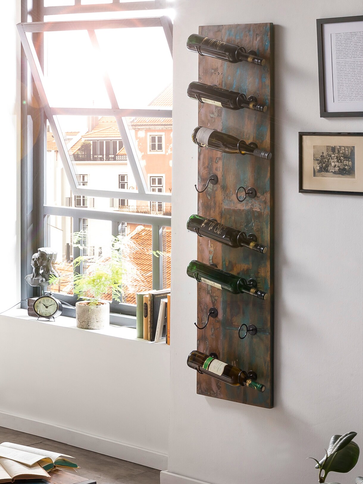 Wand Weinregal Altholz Flaschenregal Wandbar Weinflaschenhalter Flaschenhalter