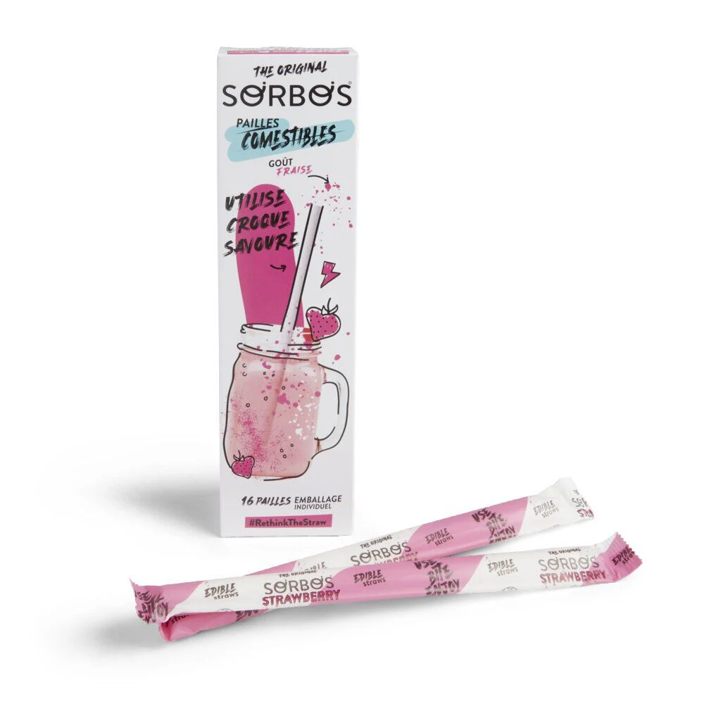 Lot de 6 pailles comestibles