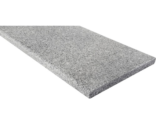 FLAIRSTONE Zwembadrand IJsland wit grijs recht beide lange zijden afgerond 115 x 35 x 3 cm
