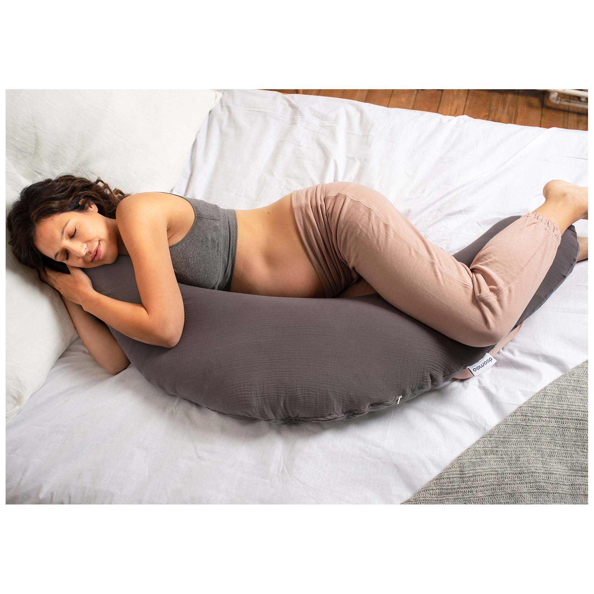Doomoo Comfy big kussen Tetra grijs
