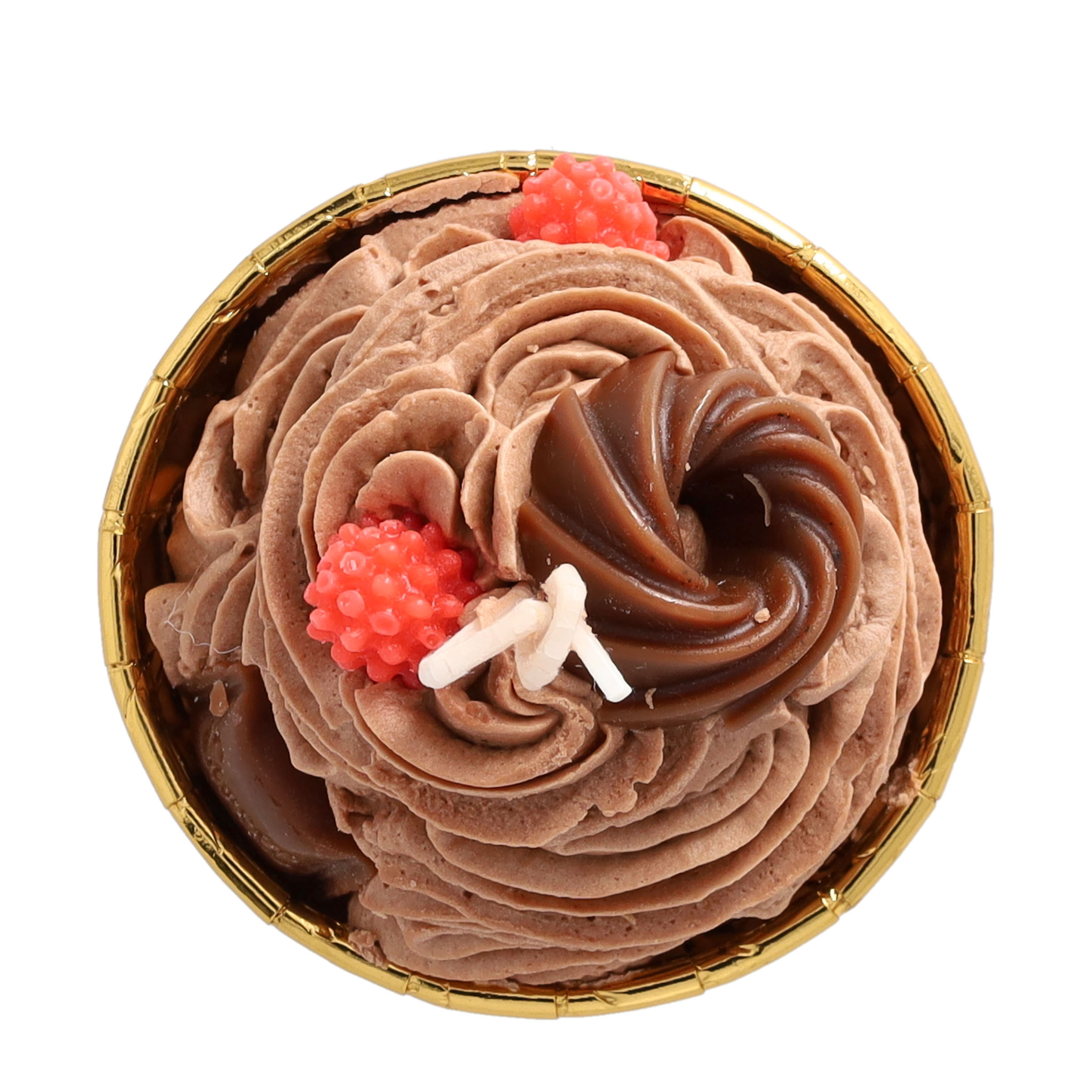 (8x7cm) Handmade Duft Kerze Aromatherapie Home Deko Cupcake Sojawachs Kerze - Braun