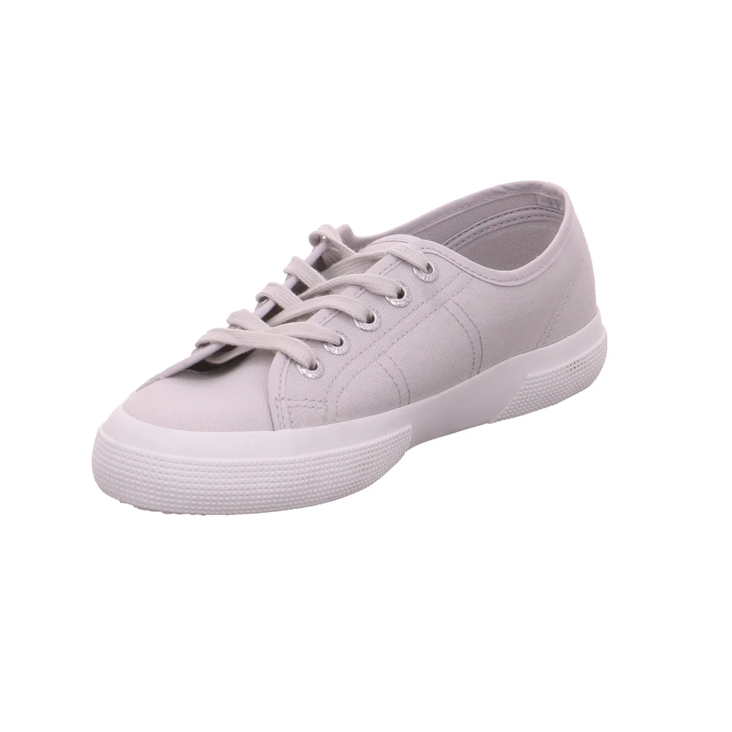 SUPERGA Sneaker Silber Textil  mit superleichter Laufsohle