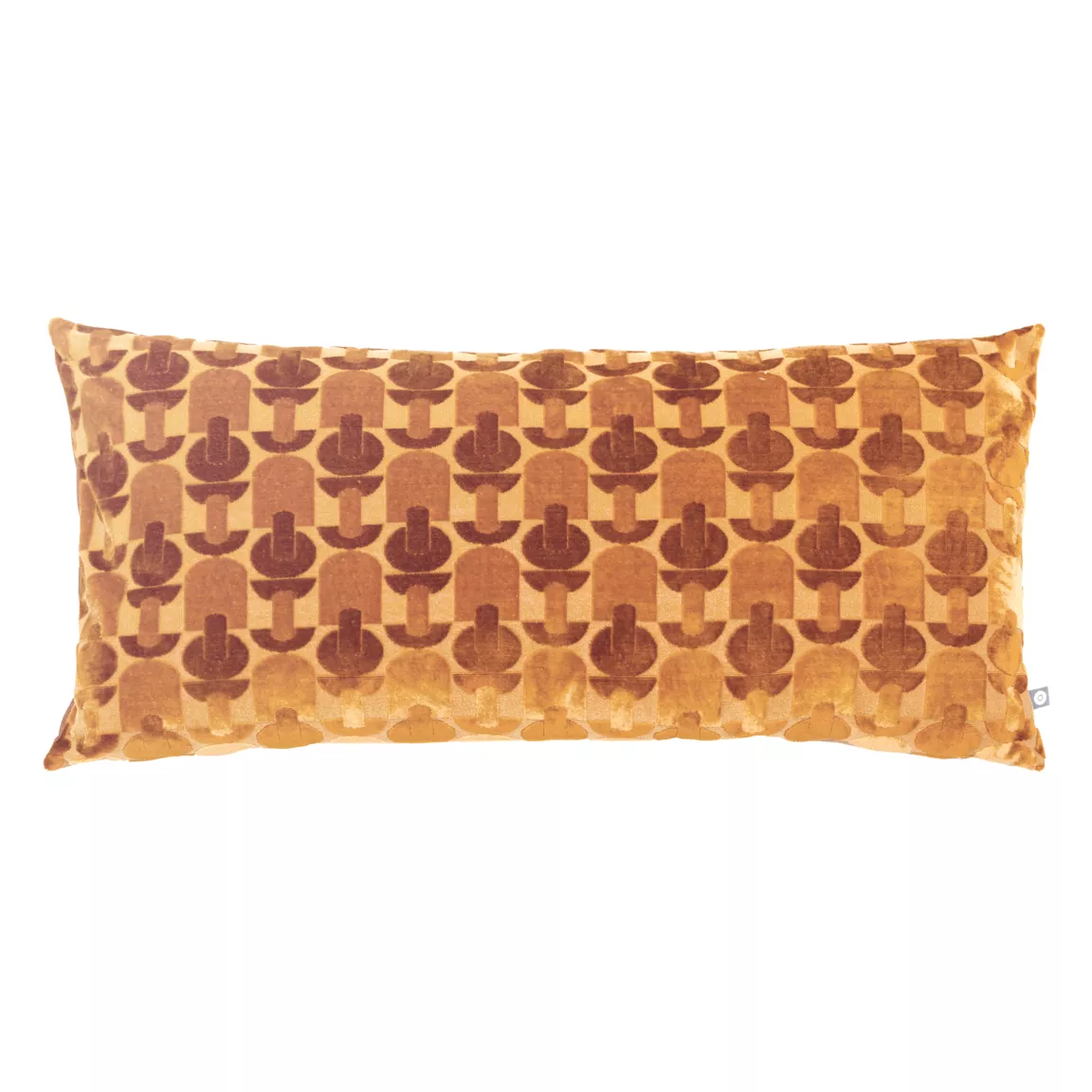 Coussin rectangulaire velours (35 x 75 cm) Luna Jaune ocre