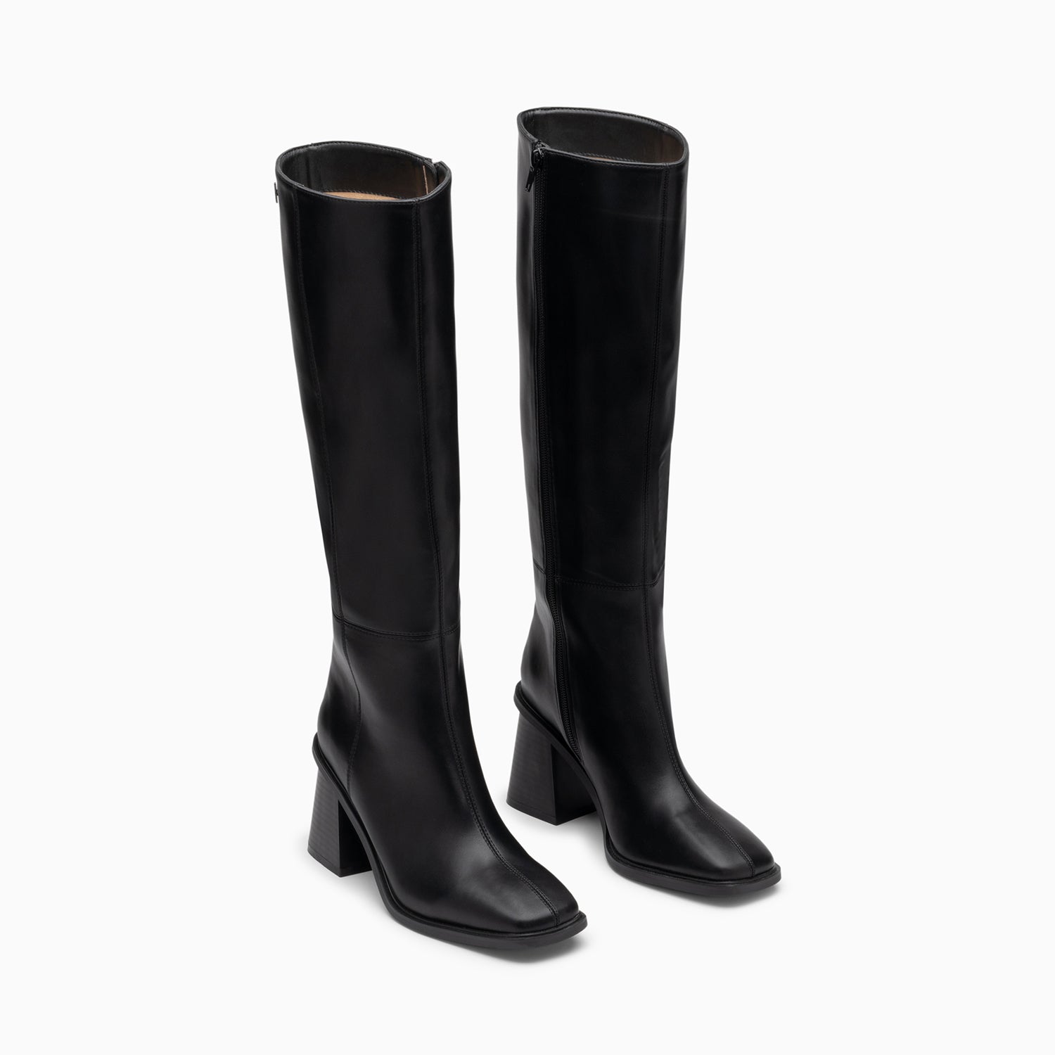 Bottes-Bottes Rita noires à talon trapèze