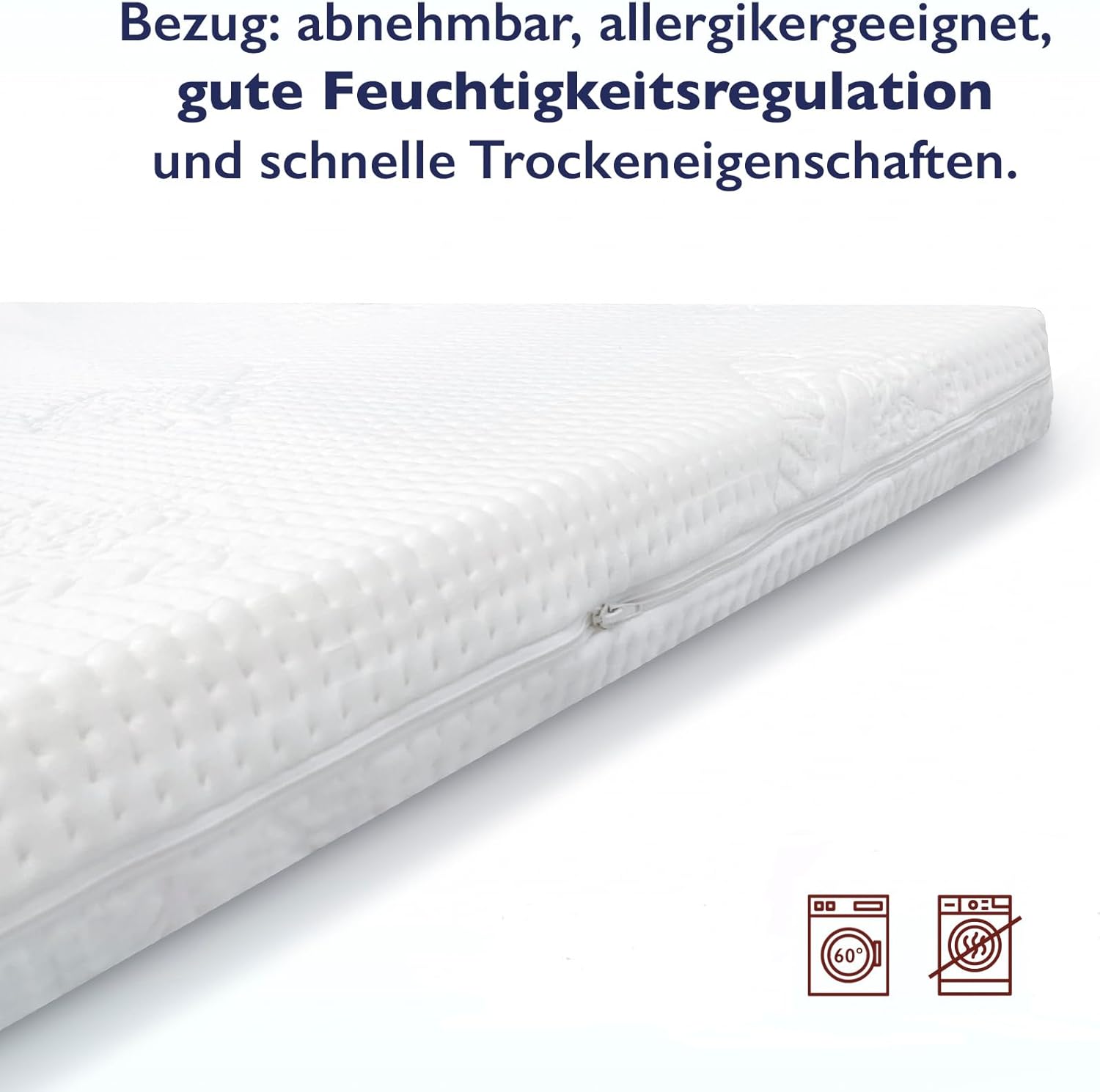 viscoelastische Comfort Matratzenauflage RG 55 Visco-Topper 8cm hoch 160x190cm Weiß