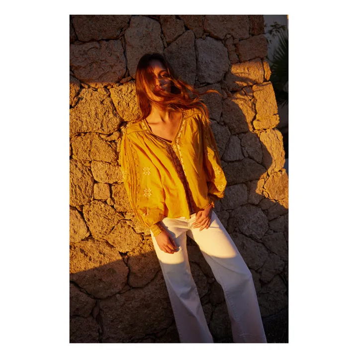 Alma Deia Jean Flare Coton Bio | Blanc cassé