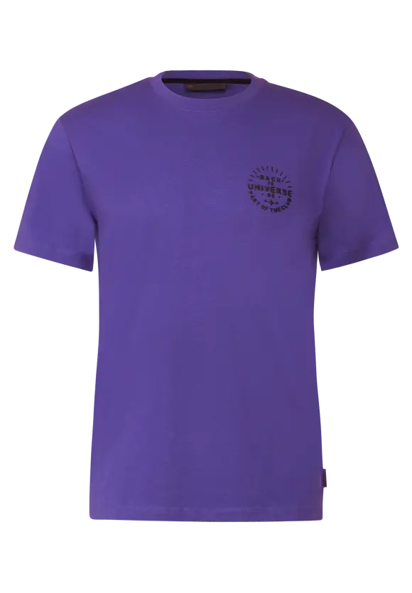 T-Shirt mit Brustprint - ultra violet