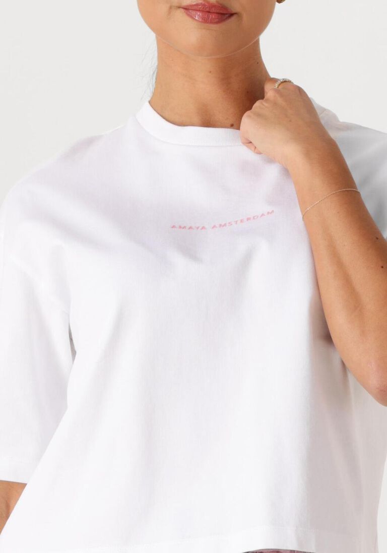 witte amaya amsterdam t-shirt baylie logo