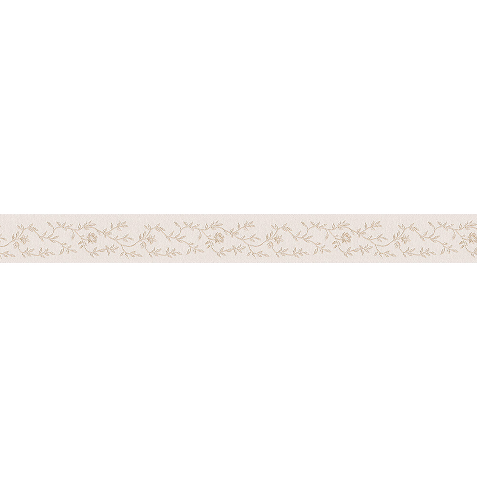 Vinyl-Borte - beige - Blumenranke - 5,30 cm