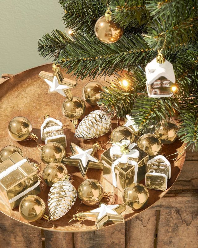 Black Box - Kunstkerstboom Joy - Goud - 90 cm - Met 30 LED Lichtjes