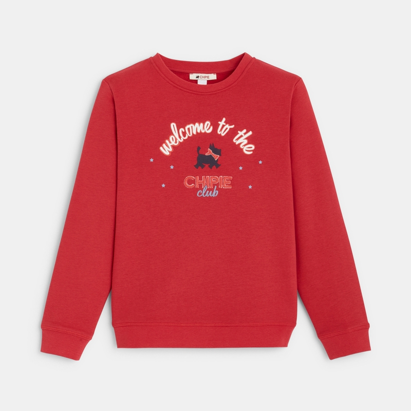 Sweat rouge Chipie fille