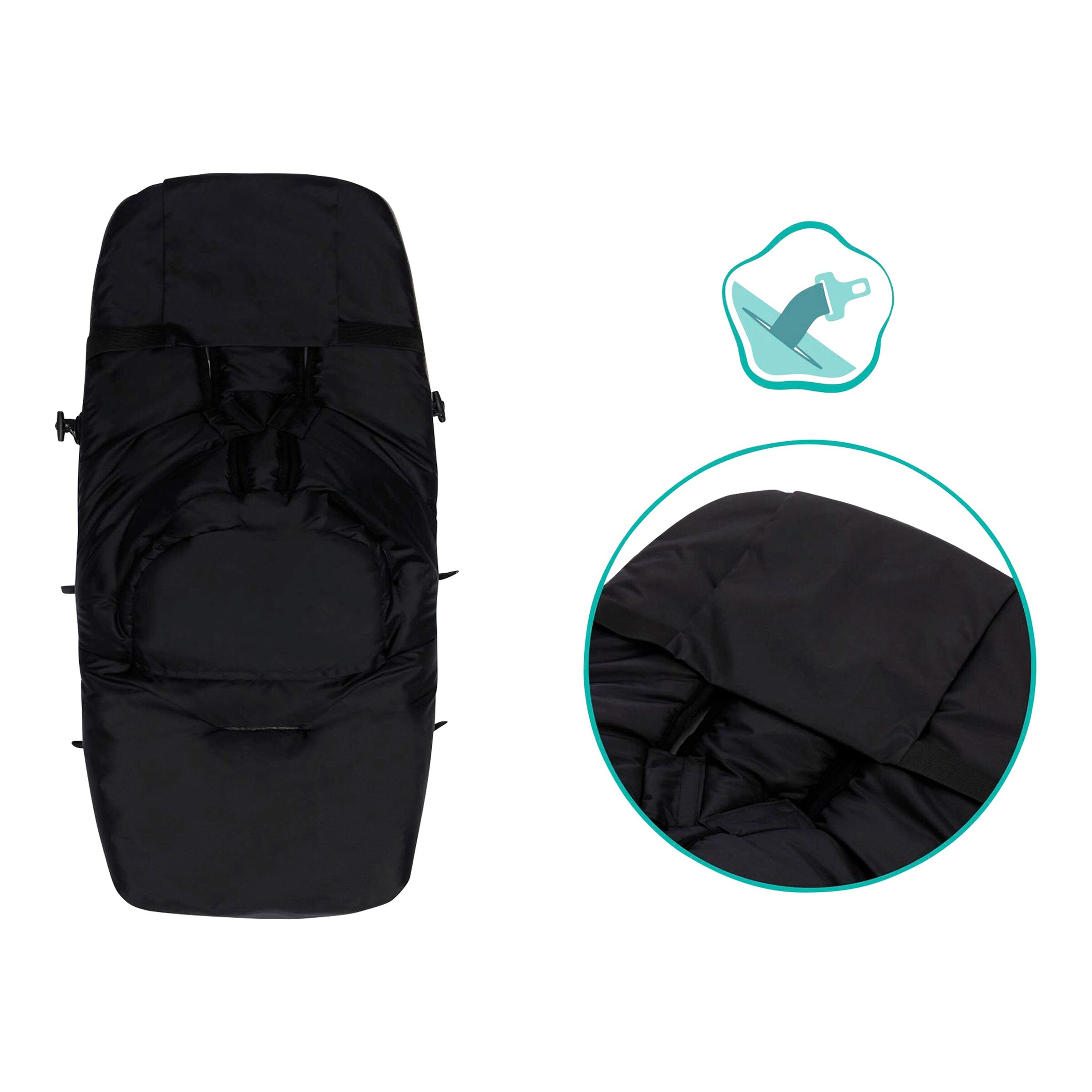 babycab Winterfußsack Kemi für Kinderwagen, Buggy schwarz