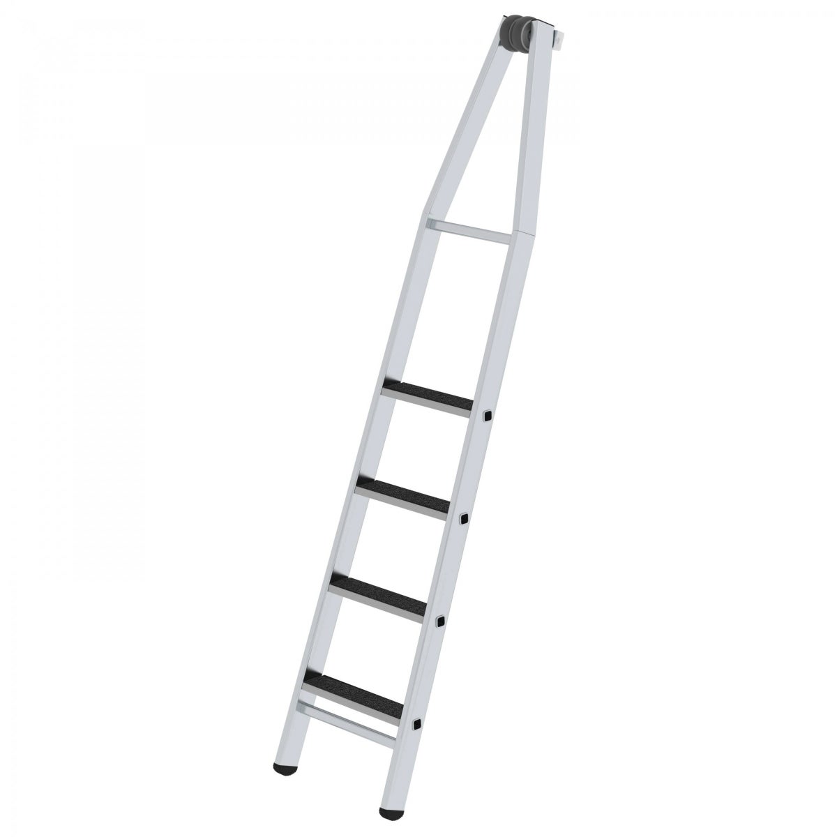 MUNK trap voor glasreiniger met nivello dwarsbalk clip-trede R13, 4-trede bovendeel