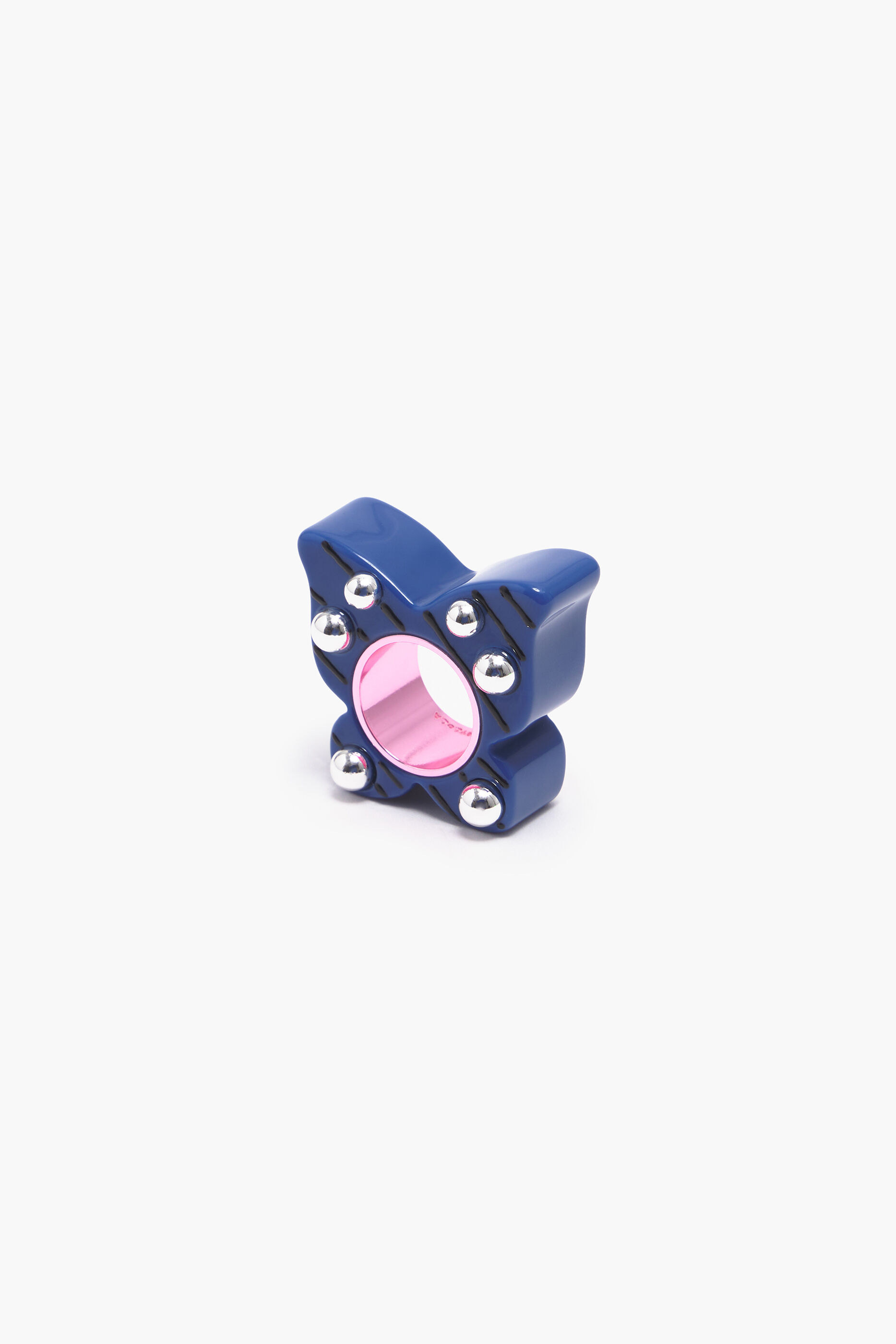 Anel de borboleta azul