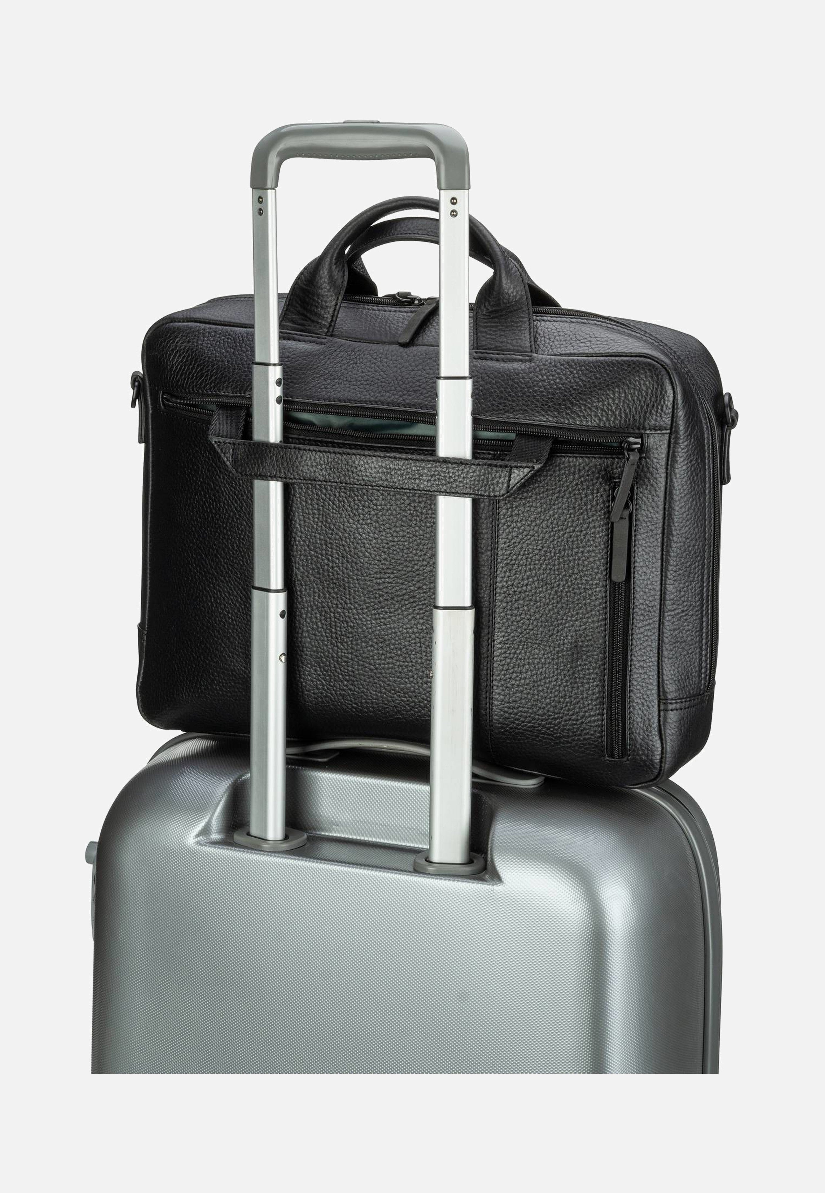 Stockholm Business Bag M 1 Comp Black - Aktentasche