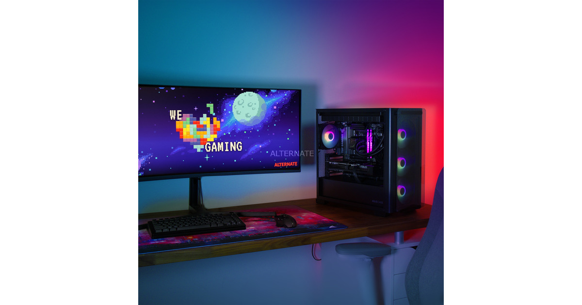 ALTERNATERyzen 7 - RTX 5070 Ti Gaming pc Powered by ASUS  (Zwart | R7 9800X3D | RTX 5070 Ti | 32 GB | 2 TB SSD)