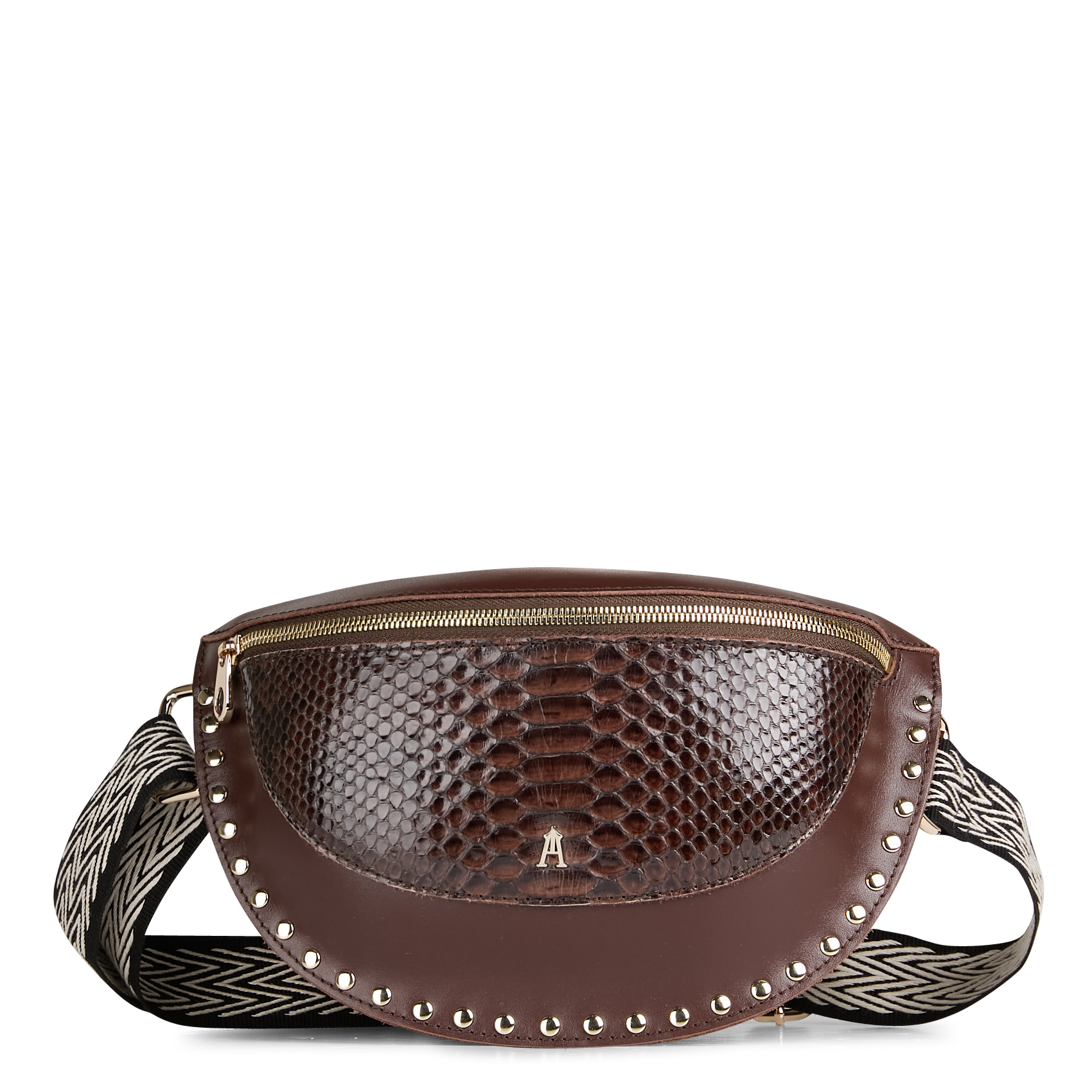 SMILE - Sac banane en cuir | Marron