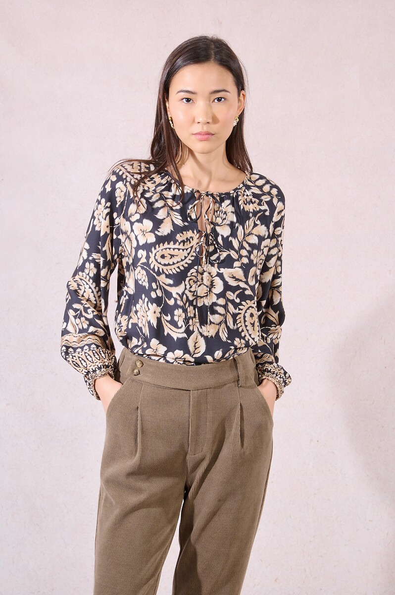 MOLLY BRACKEN<br>Blusa oversized, estampa floral