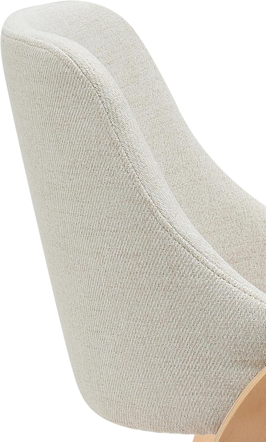 CLP Esszimmerstuhl Vangale I Küchenstuhl mit Gestell aus Bugholz I Polsterstuhl mit Rückenlehne, Farbe:Natur/Creme, Material:Stoff